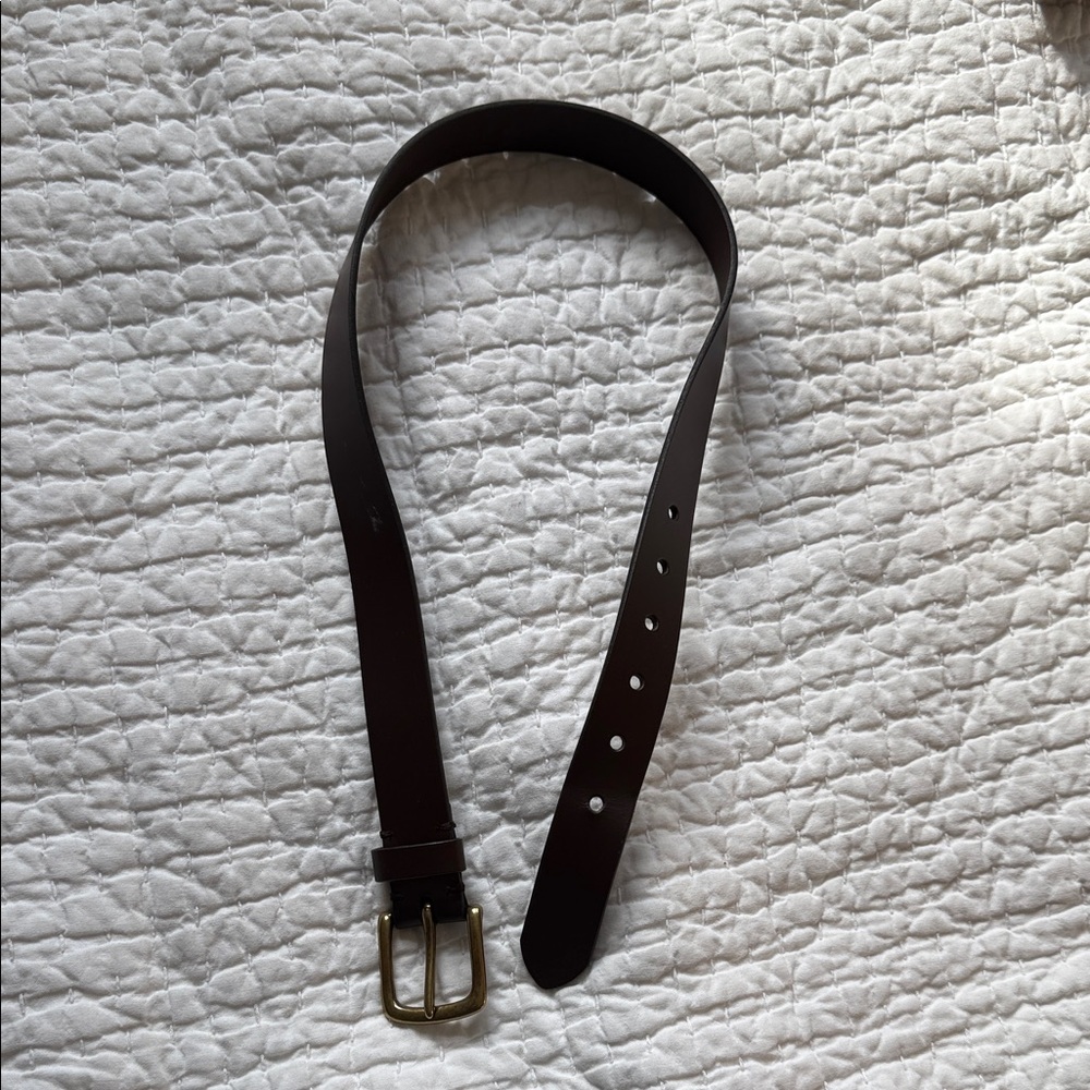 Gap kids Brown Leather Belt with Gold Buckle